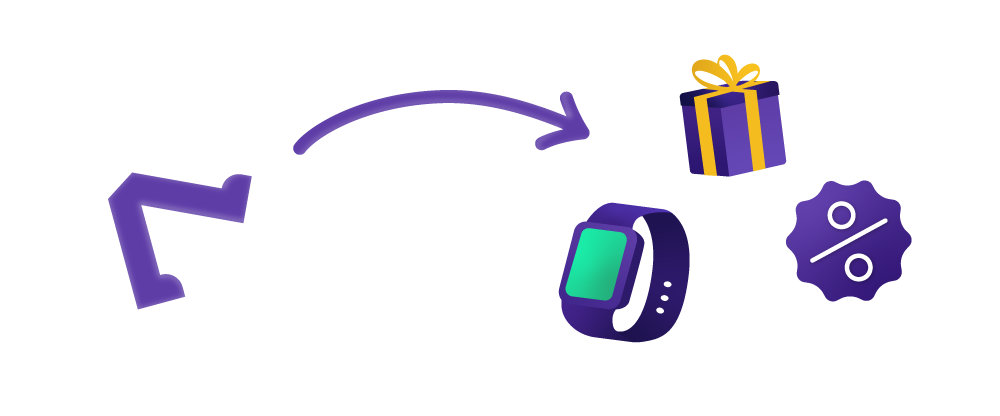 Exchange steps for prizes